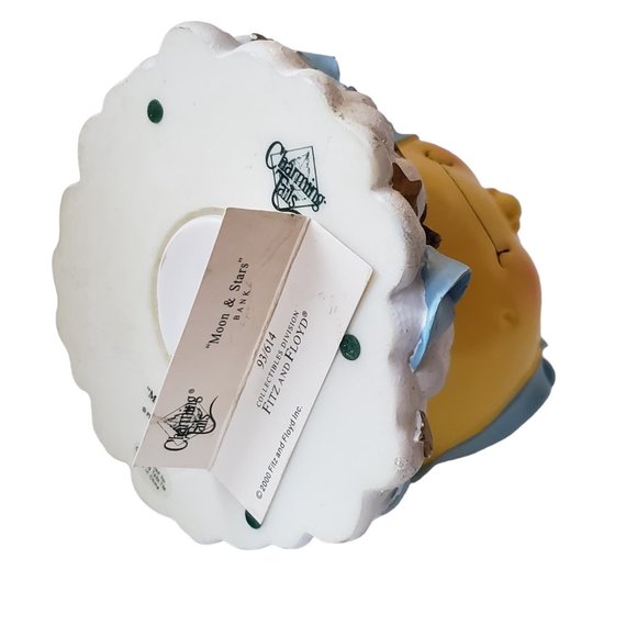 Moon & Stars Child Bank Blue Ribbon Fitz and Floyd Charming Tails Sleeping Mouse - Picture 11 of 12